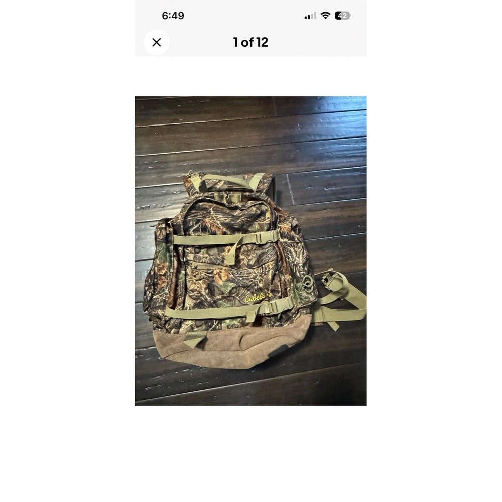 Cabela’s Hunting Seclusion 3D Backpack Hiking Outdoor Camouflage Leather Bottom